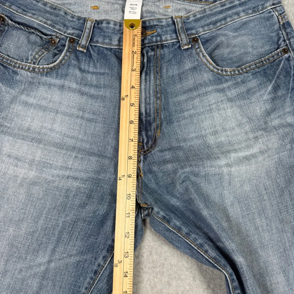 Gap Mens Y2K Straight Fit Jeans Medium Wash Blue Denim 36x34 Classic Pants